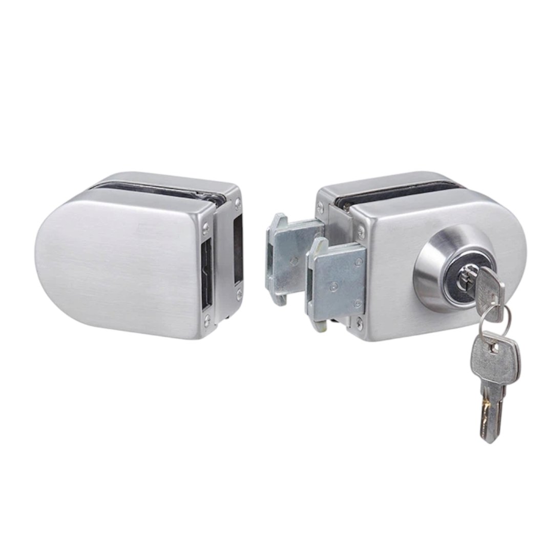 Glass To Glass Door Lock with Strike Box (one Side Key Only)
